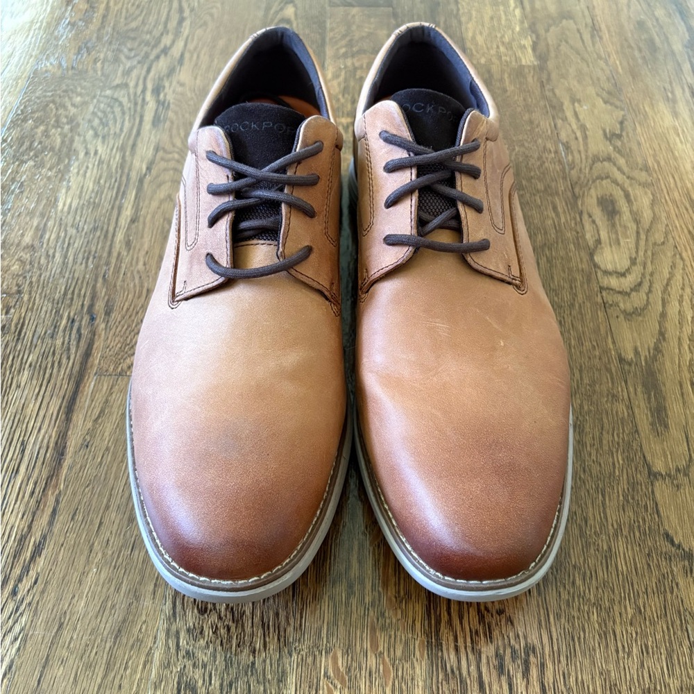 Rockport Tan Leather Oxfords Classic Design